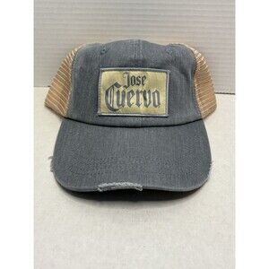 Distressed Denim Jose Cuervo Hat Mesh Back Adjustable